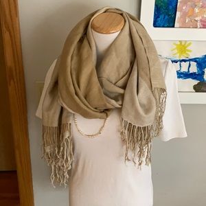 Tan and Cream Scarf